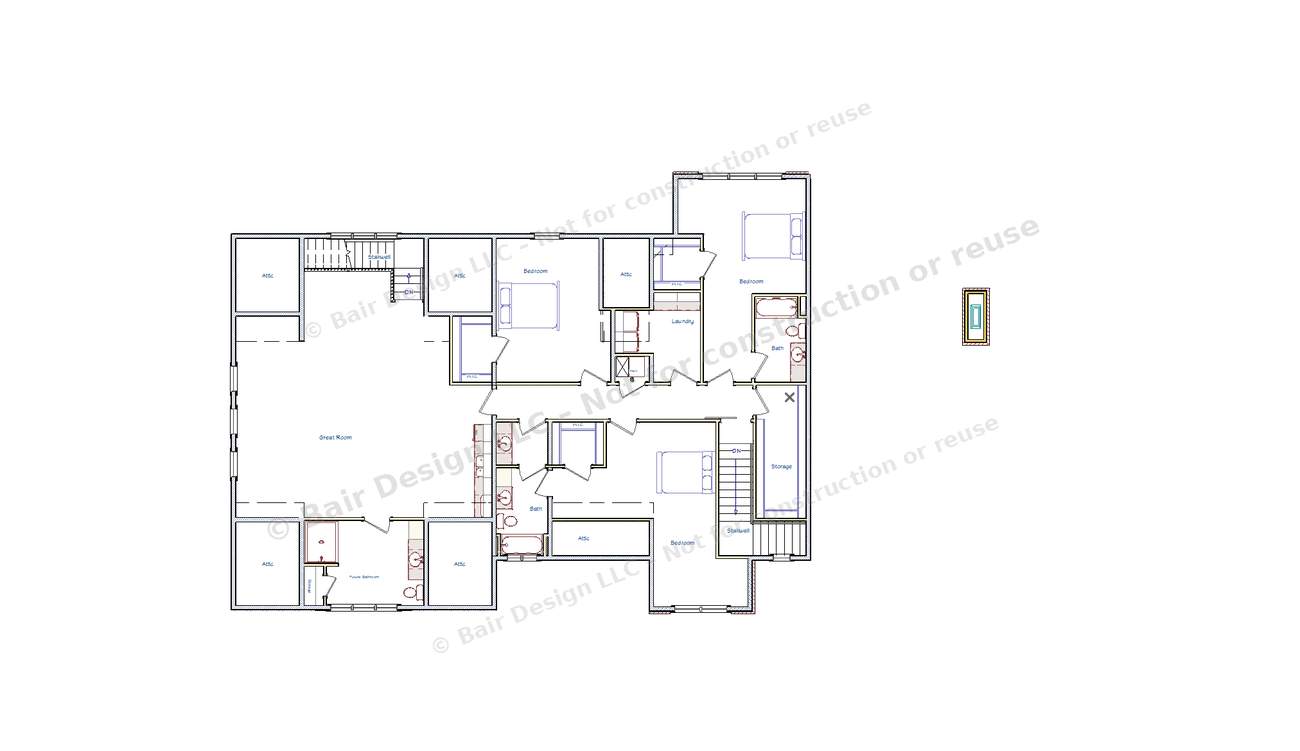 Lazy Acres second floor plan overview, 2021 Top of Utah Parade of Homes