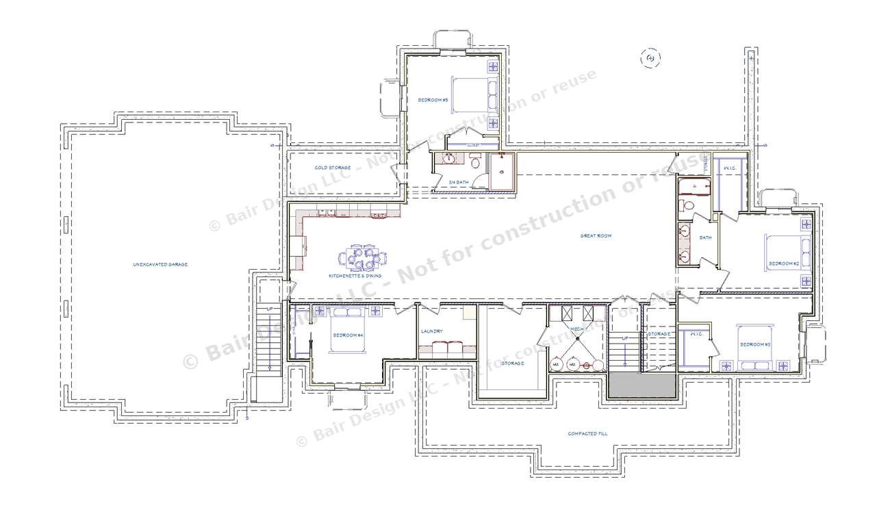 North of Creekside basement floor plan overview, 2026 Top of Utah Parade of Homes